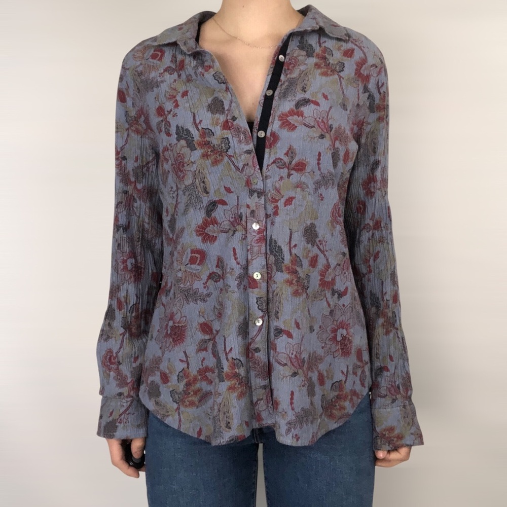 Floral Button-Up Women’s Top